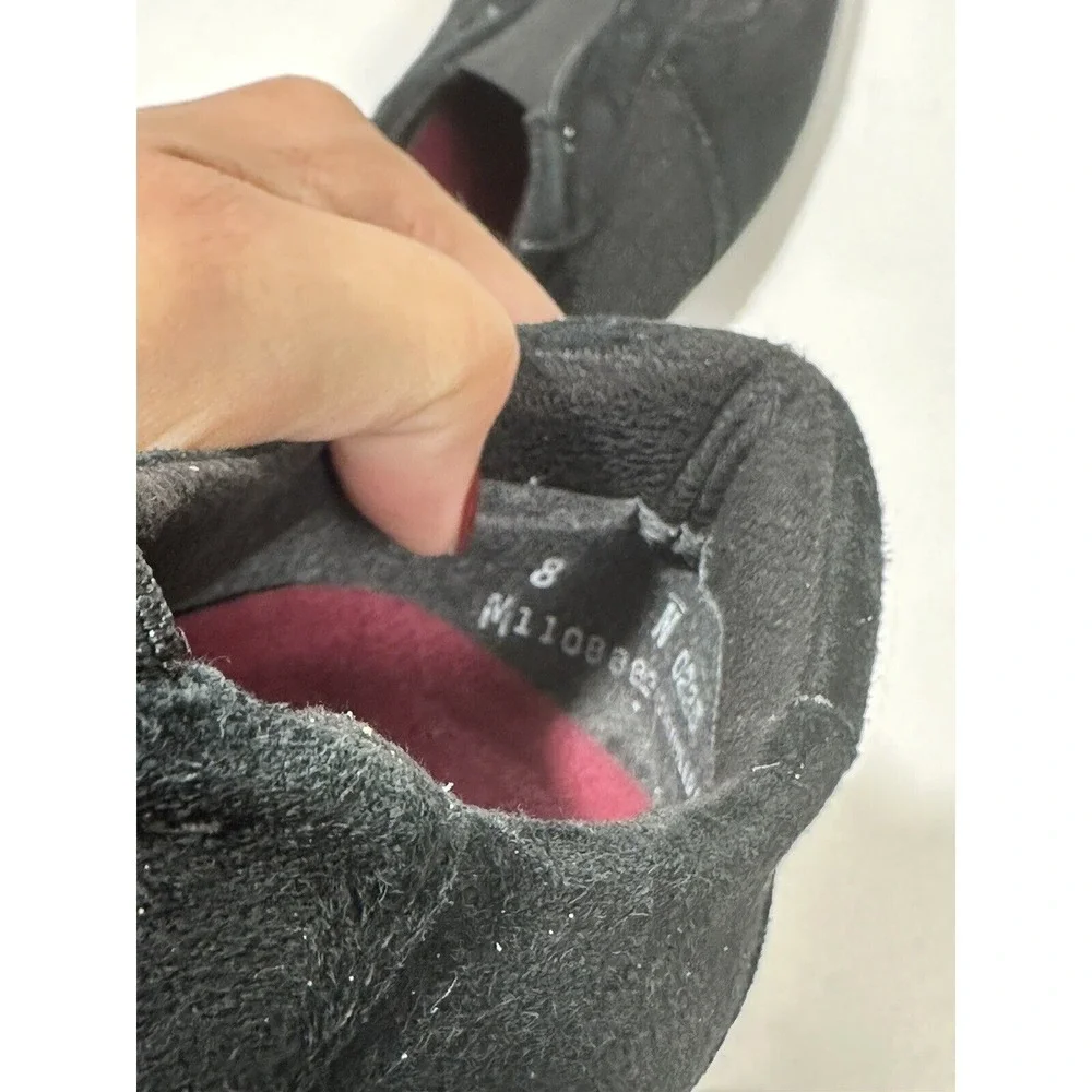 Munro Shoes Womens 8‎ N Olympia Sneakers Black Fabric Leather Comfort M110888